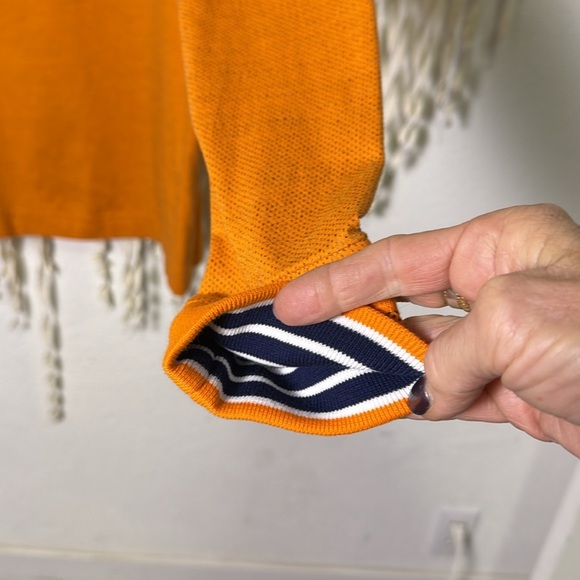 Robert Graham Men's Orange Knit Quarter Zip Long Sleeve Pullover Size Large - Picture 9 of 10